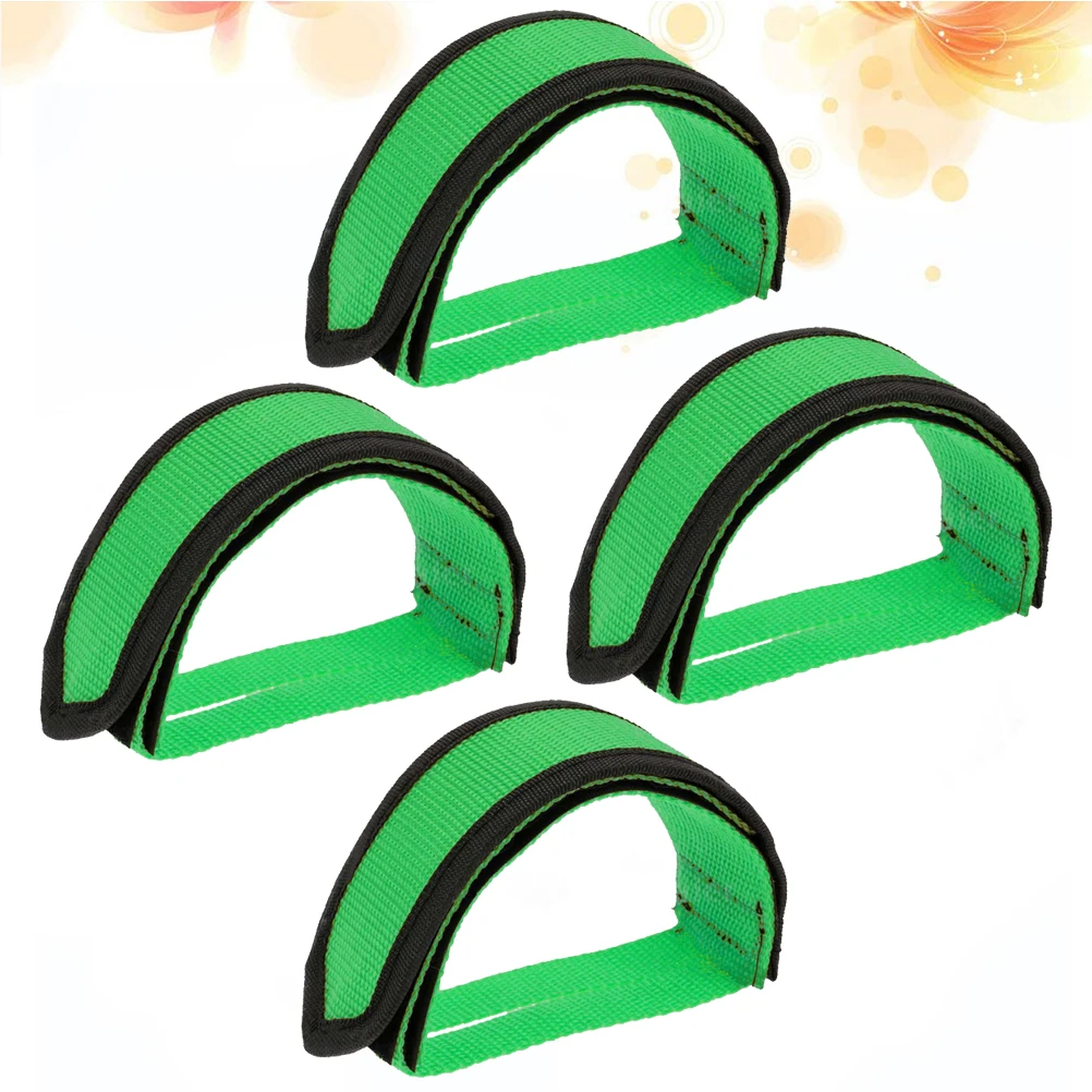

2 Pairs Bike Pedal Straps Adjustable Toe Clip Pedals for Mountain Road Bicycle Foot Protection Dense Nylon Long Life