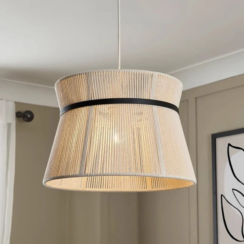 Bohemia Chandelier Ceiling Lights Wabi Sabi Rattan Pendant Lamps Restaurant Home Decoration Dining Table Light Lustre Fixtures