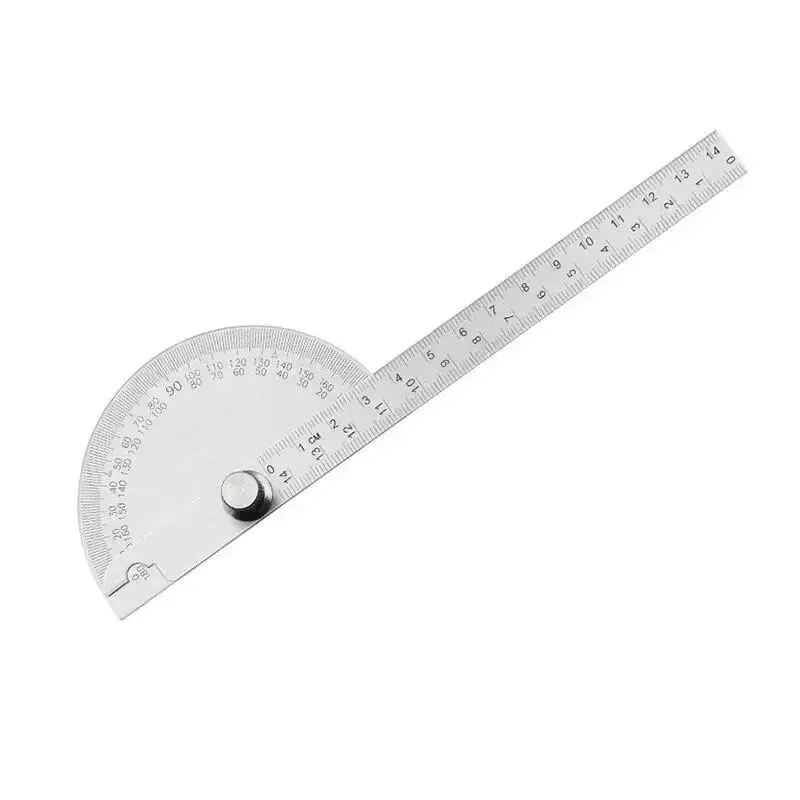 14CM 1PC Protractor Angle Ruler Indexing Gauge 180 Degree Semicircle Carpenter\'s Gauge Multifunctional Activity Ruler