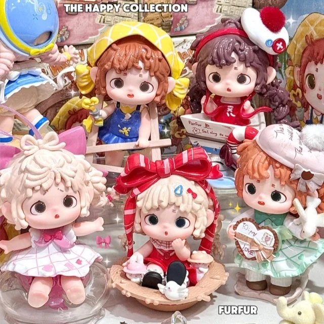 

Heyone FurFur The Happy Collection Series Blind Box Cute Anime Action Figures Mystery Box Kawaii Anime Doll FurFur Surprise Bag