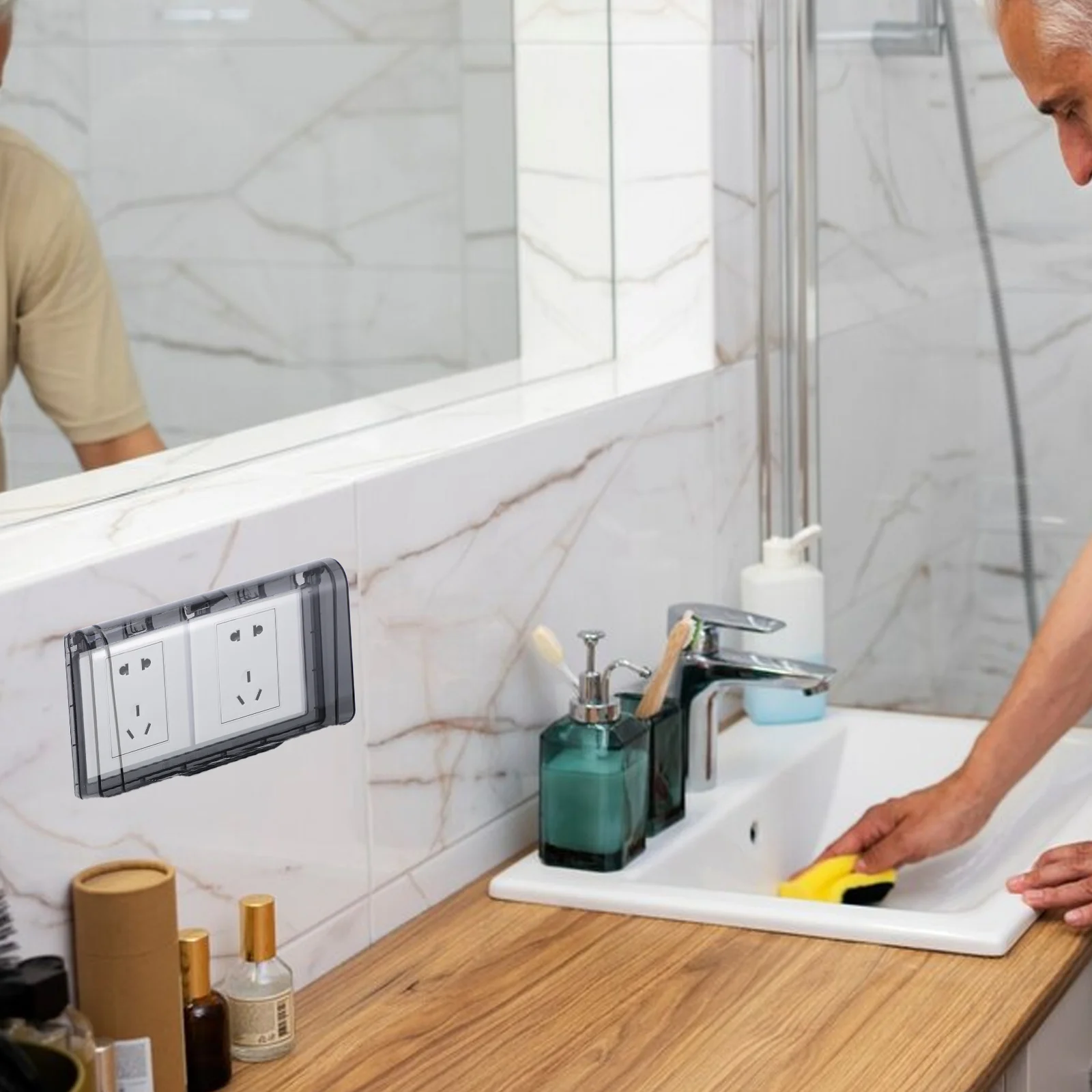 

Waterproof Socket Cover Plastic Flip Outlet Box For Bathroom Outdoor Socket Protection Dust Moisture Childproof Safety