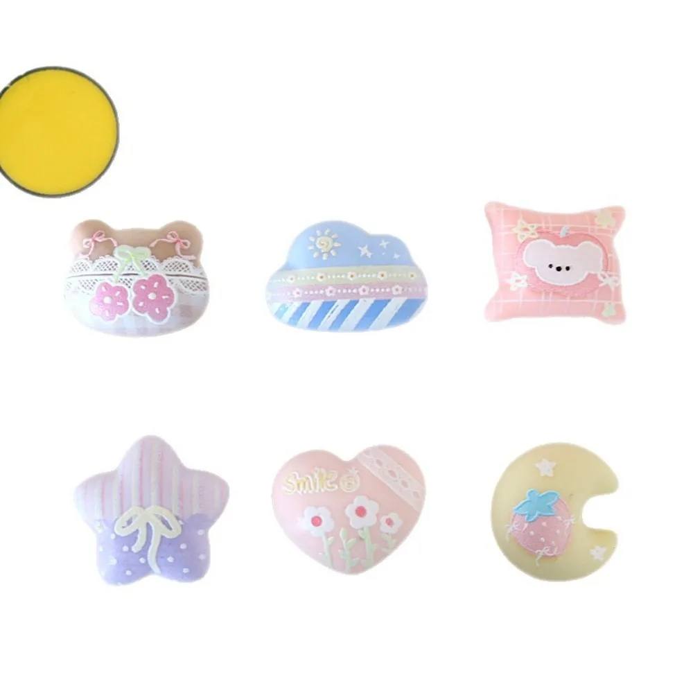 10pcs Mini Kawaii Cute Bear Star Heart Moon Flat Back Cabochons Scrapbook Diy  Party Hairpin Accessories Home Decoration Craft