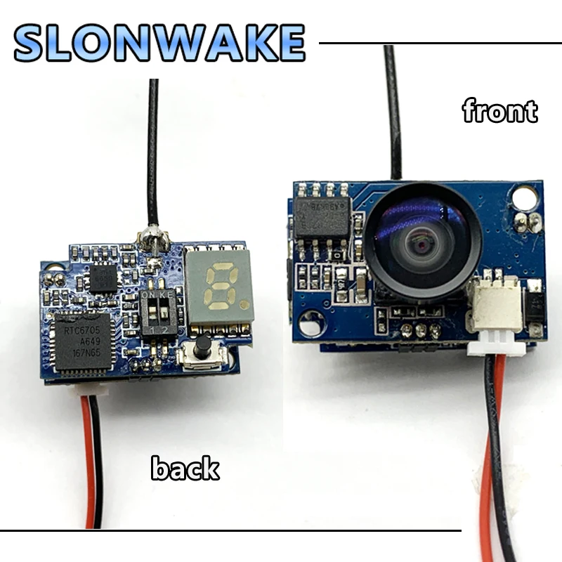 SLONWAKE 5.8G 48CH 1200TVL 1/4CMOS25mW 200mW كاميرا نقل الفيديو PAL/NTSC قابلة للتحويل لطائرة FPV كوادكوبتر