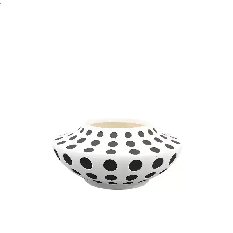 jarron-de-ceramica-con-puntos-blancos-y-negros-pintados-a-mano-decoracion-para-sala-de-estar-arreglo-floral