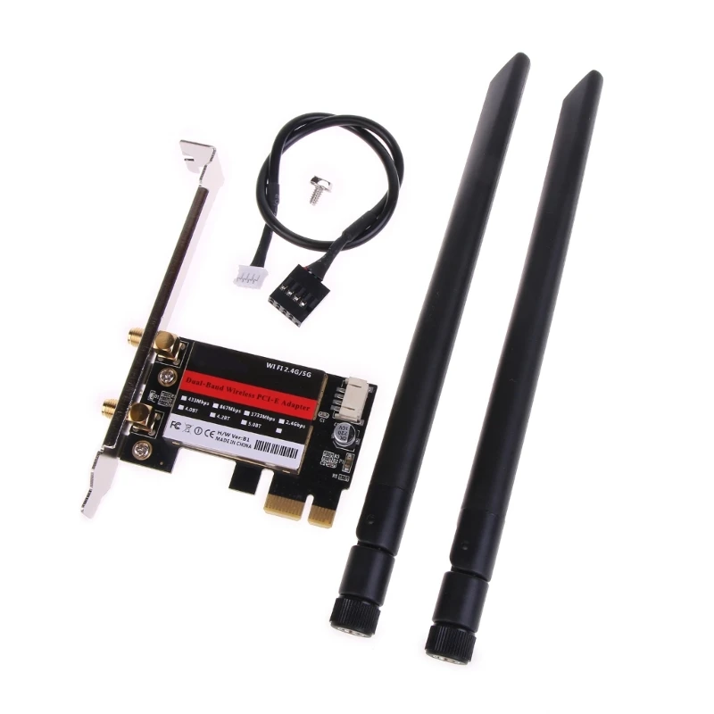 7260AC 2.4Ghz/5Ghz Dual-Band 1200Mbps Wireless PCI-E Wi-Fi Bluetooth-compatible4.0 7260 WIFI Card Desktop pcie Adapter Dropship