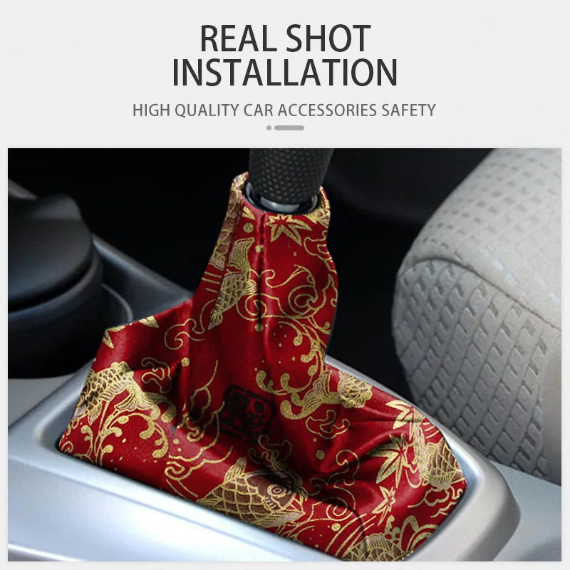 JDM Cloth Car Shift Knob Cover Universal Shifter Lever Boot Collars Racing Gearbox Gear Decoration Auto Interior Accessories