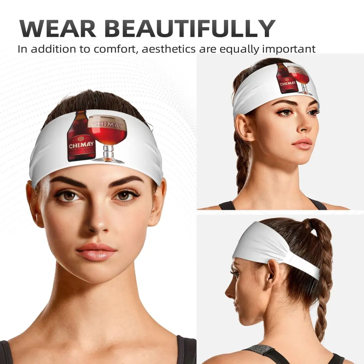 Custom Chimay Logo Sweatband for Men Women Quick Drying Sports Sweatband Gym Yoga Running - view 5