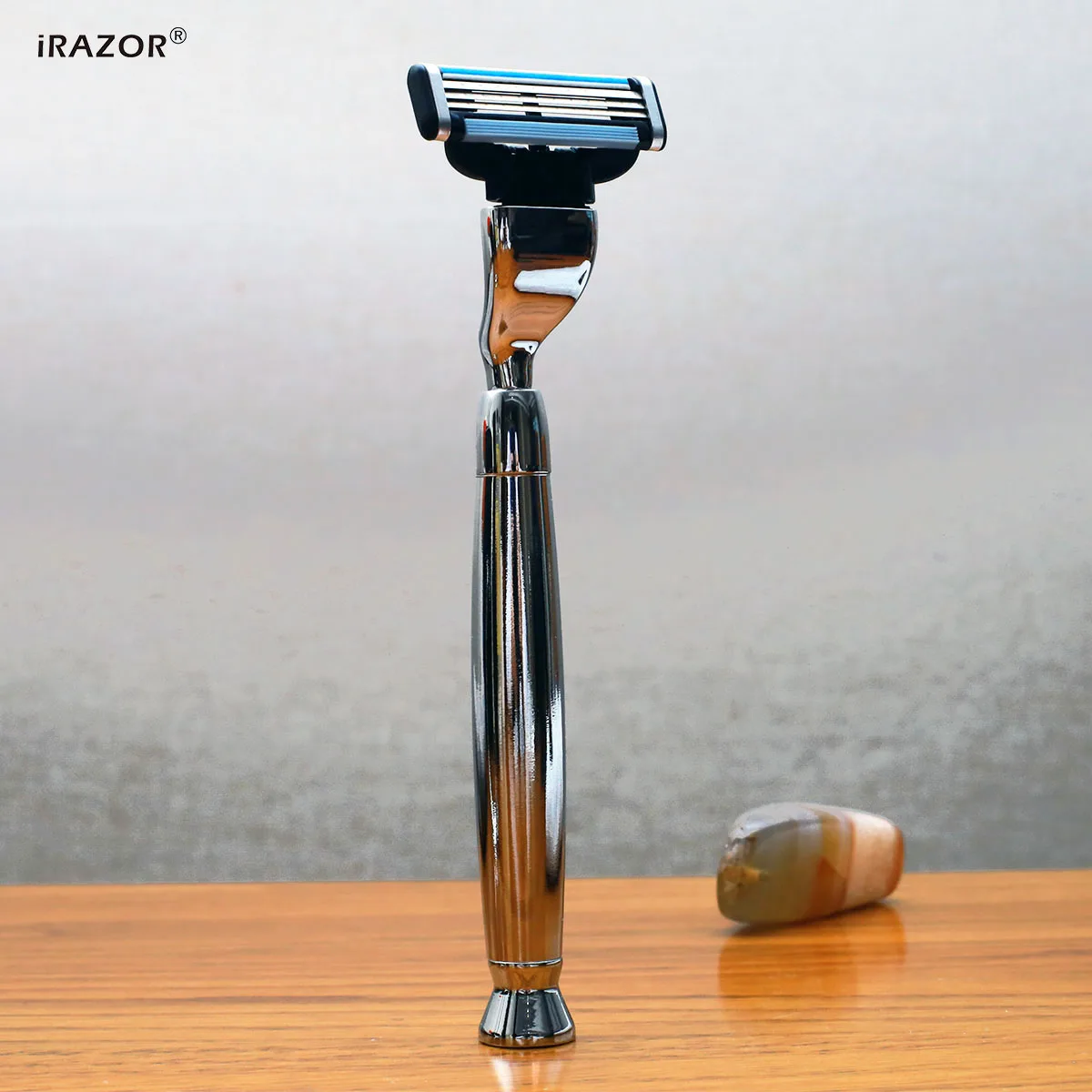 IRAZOR Manual Razor Handle for Men, Metal Made Knife Holder, Shaver Shaving, Beard Cutting Tool, New Crafts, Mach 3 Blades