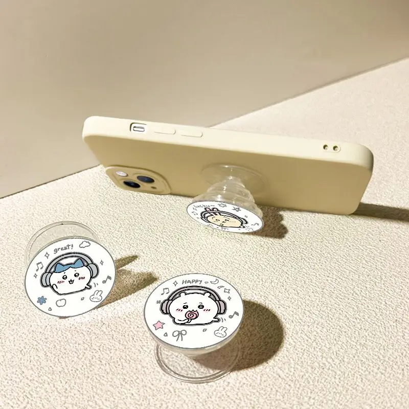 

New MINISO anime cartoon usagi chiikawa hachiware mobile phone case accessories airbag folding mobile phone holder desktop gift