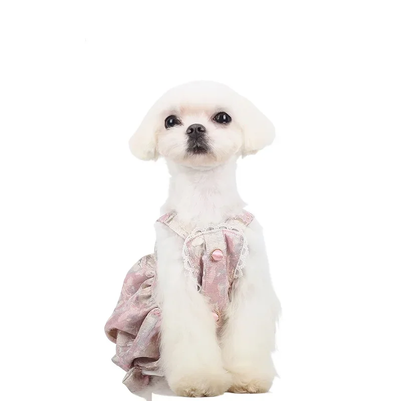 

Cat and dog clothes, national style pumpkin skirt, spring and summer new models