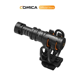 COMICA VM10 Mini Cardioid Condenser Shotgun Microphone Full Metal Design Plug and Play for Smartphones Cameras