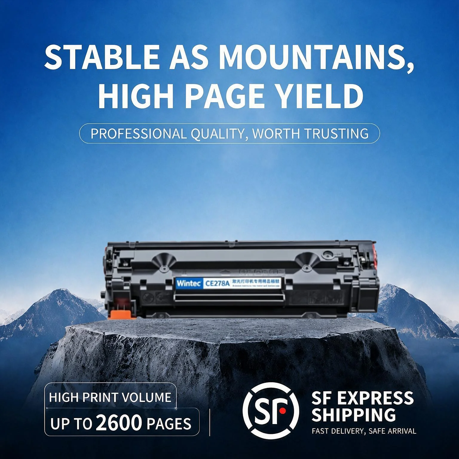 CE278A 278A Compatible Toner Cartridge for HP P1100 P1102 P1566 P1606dn M1536dnf, Free Shipping & Buy 5 Get 1 Free