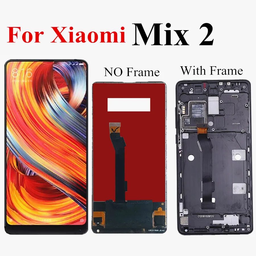 

5.99 LCD For Xiaomi Mi Mix 2 MDE5 LCD Display Touch Screen Digitizer Assembly With Frame For Xiaomi Mix 2 MIX2 LCD