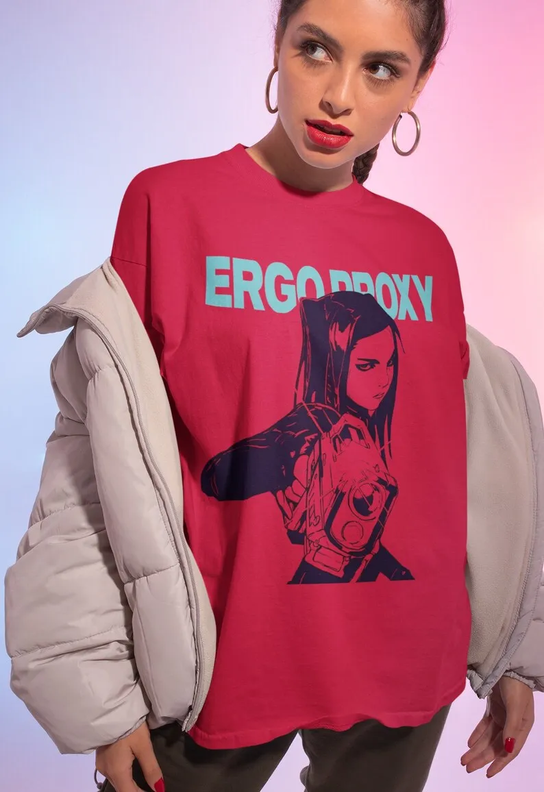 Ergo Proxy Anime T-Shirt, Re-l Mayer Crewneck Tee Shirt, Unisex