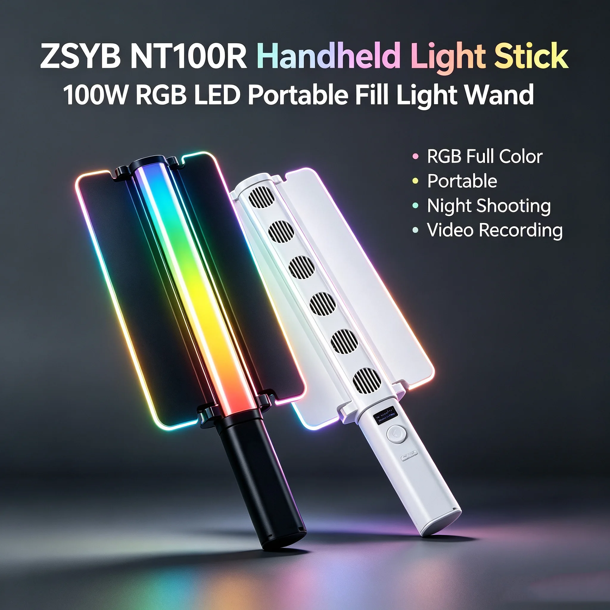 Outdoor Lighting Video Shooting - ZSYB NT100R 100W RGB LED Light