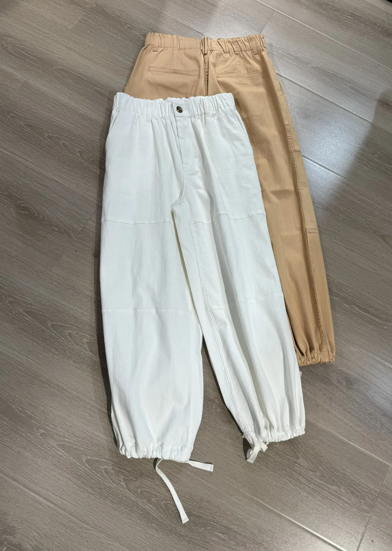 Spring Autumn B*C Women's Cotton Stretch Pant High Waist Straight Tapered Trousers Fashion Casual Female Ankle-Length Pants