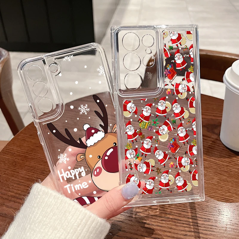 عيد ميلاد سعيد سيليكون قضية الهاتف لسامسونج غالاكسي A17 A55 A56 A16 A26 A36 A35 A15 S25 حافة S23 S24 الترا S22 S24 FE غطاء #2