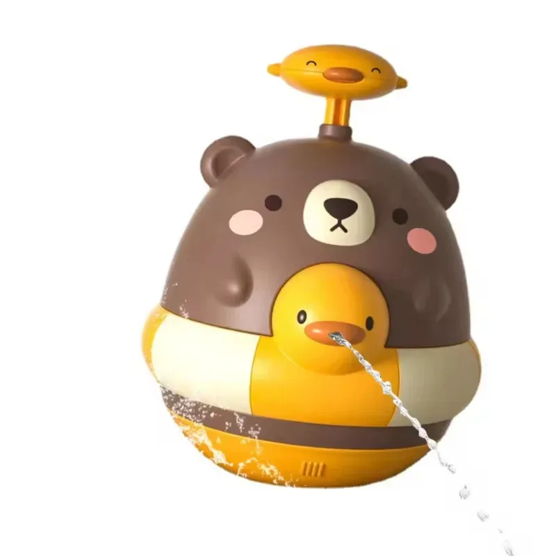 

Children's Sprinkler Shower Toy Cartoon Bear Playing In Water Toy Cute Tumble Bear Baby Toddler Bath Toys For Age 1- Year