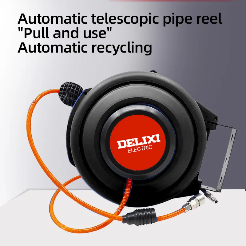 100 قدم/30 م، 1/2 بوصة حديقة قابلة للسحب، بكرة خرطوم، مثبتة على الحائط، 9 فوهة وظائف، ترجيع تلقائي، حقيبة تخزين #3