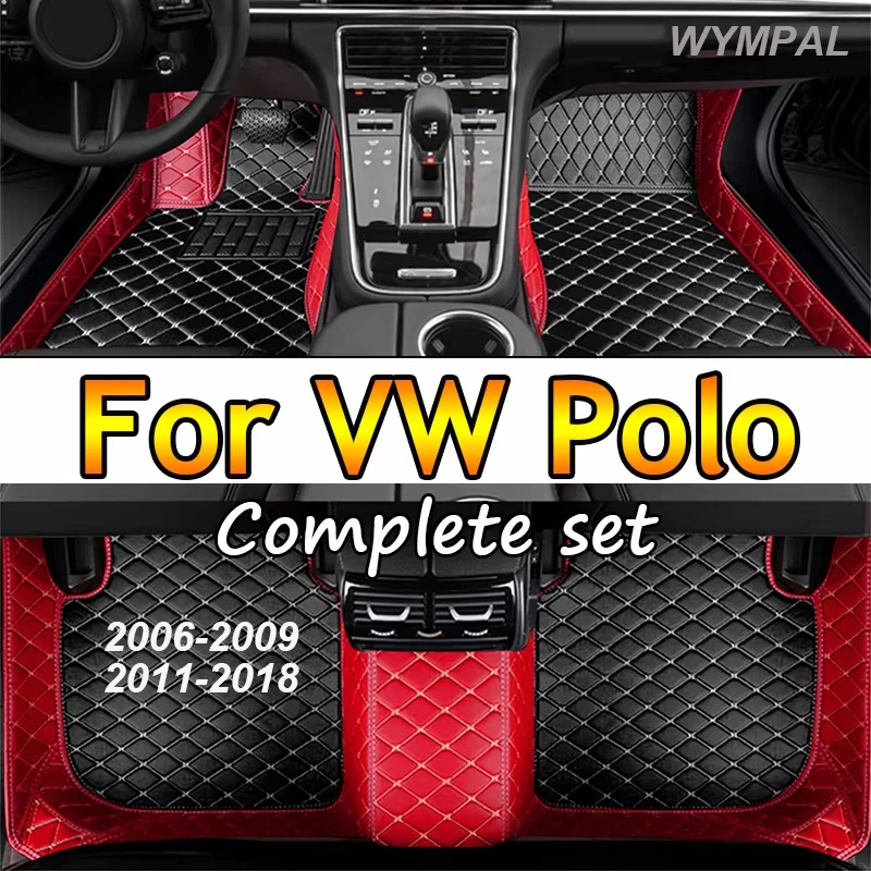 Car Floor Mats For VW Volkswagen Polo 2006 2007 2008 2009 2010 2011 2012 2013 2014 2015 2016 2017 2018 Car Accessories