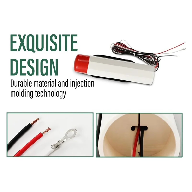 

Светодиодные направляющие для прицепа для лодок, направляющие для труб, пригодные для стандартного 2-дюймового ПВХ, герметичный погружной указатель поворота