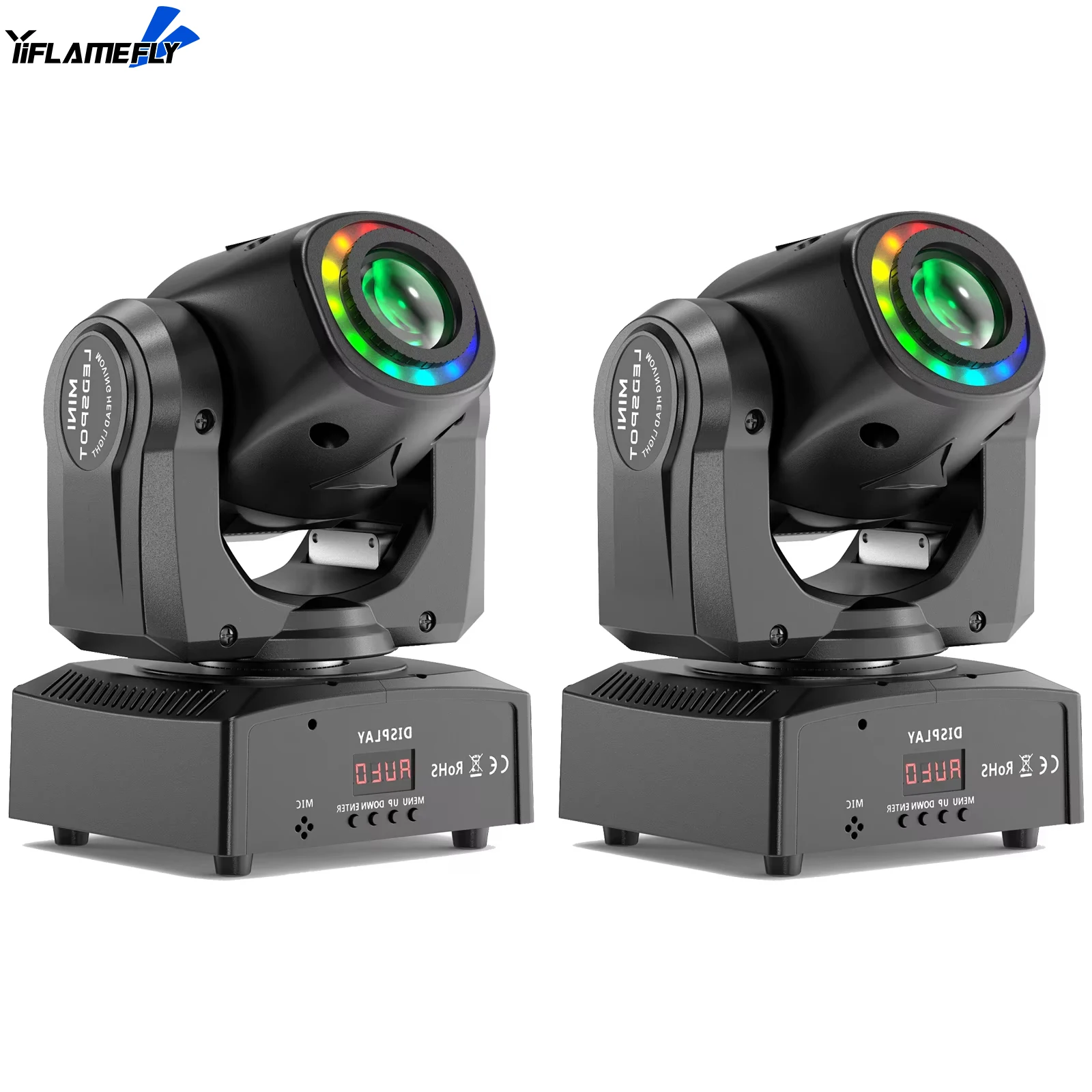 

Yiflamefly 2Pcs 150W LED Beam Pattern Moving Head Stage Effect Lighting 8 patterns DMX512 9CH/11CH For DJ Show Concert Party