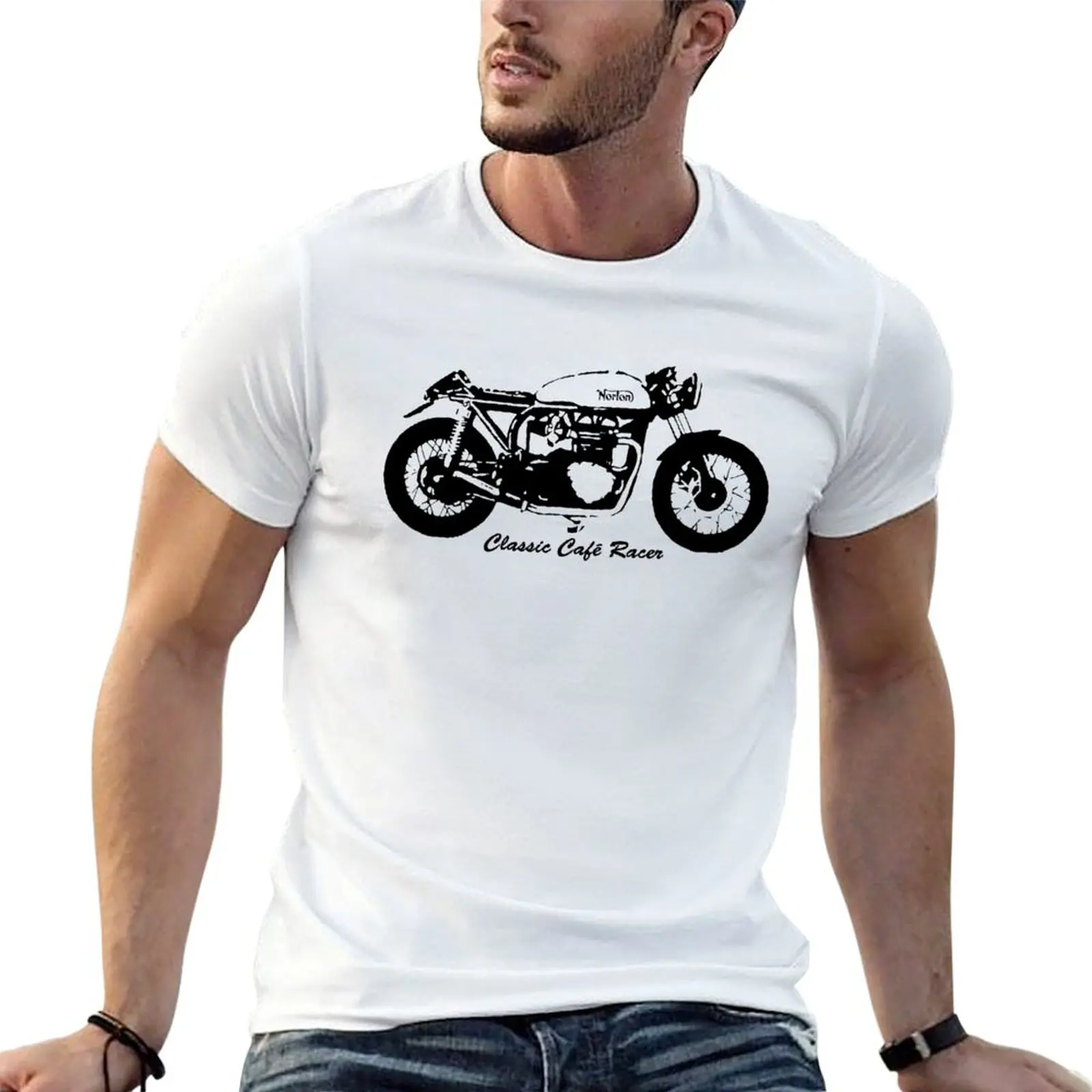 HIT THE HIGHWAY WITH YOUR BIKERS AND CAFE RACER MOTOR CYCLES GIFTS T-Shirt Work Wear Simple Tee Shirt