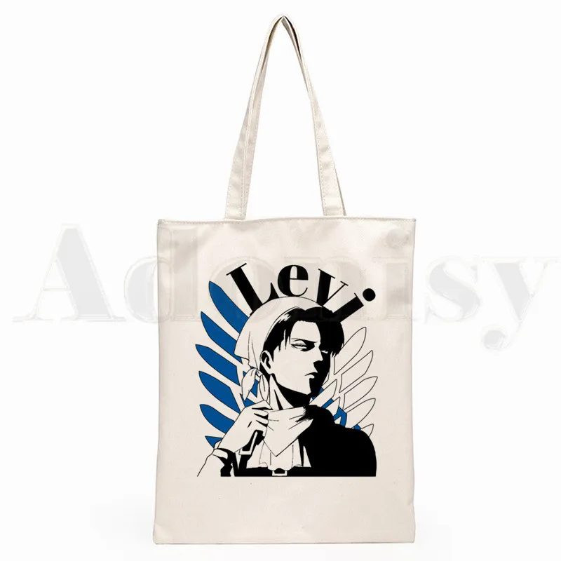 Attack On Titan Shingeki no Kyojin Anime Manga Graphic Cartoon Print Shopping Bags Girls Fashion Casual Pacakge Hand Bag