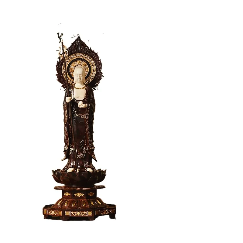 Buddha wood carving handicrafts ornaments cultural play collection gifts