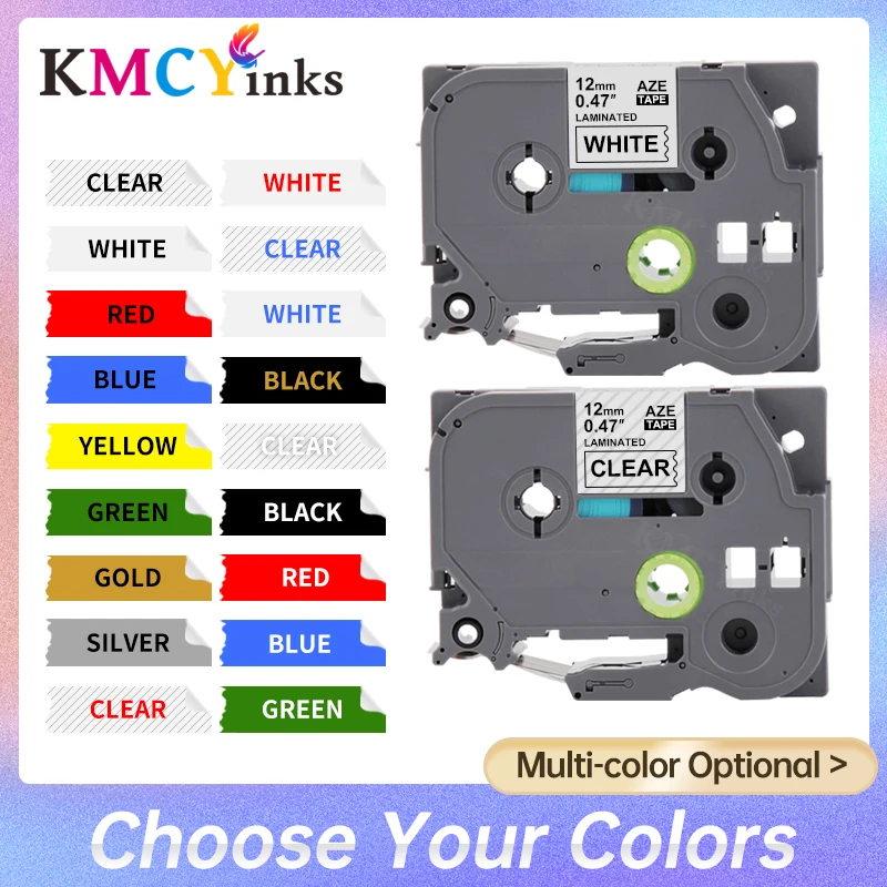 KMCYinks TZE-231 TZe-131 Tze132 Compatible for Brother P-touch Label Maker TZe231 TZe-134 TZe-135 TZe-136 P touch Tze label tape