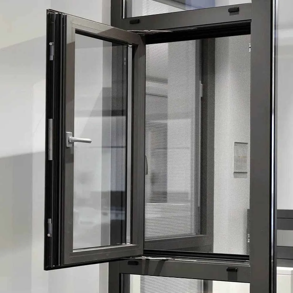 Custom-made Aluminum Frame Double-glazed Casement windows for Residential Use