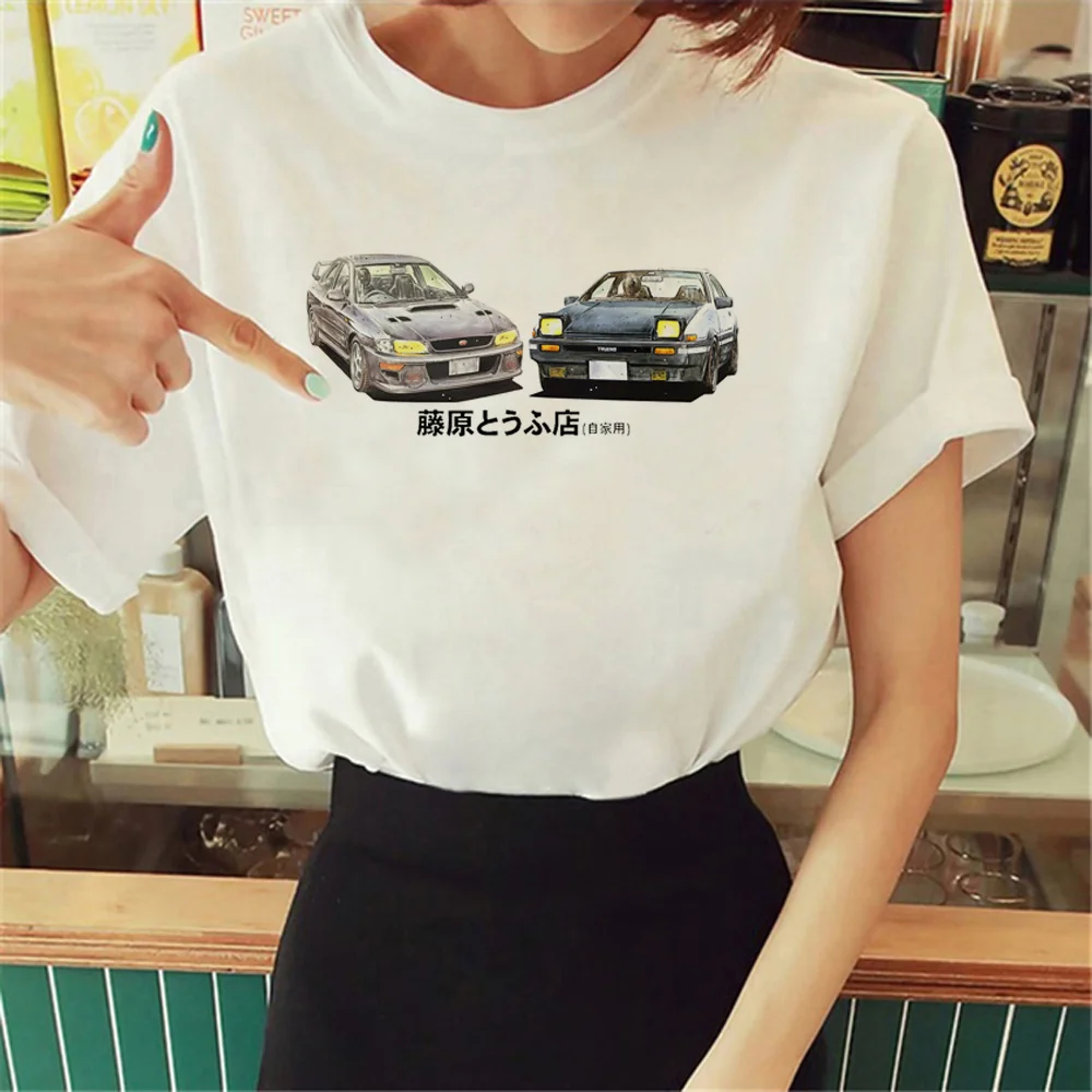 

Initial d tshirt women comic funny summer t-shirts female anime y2k funny clothing