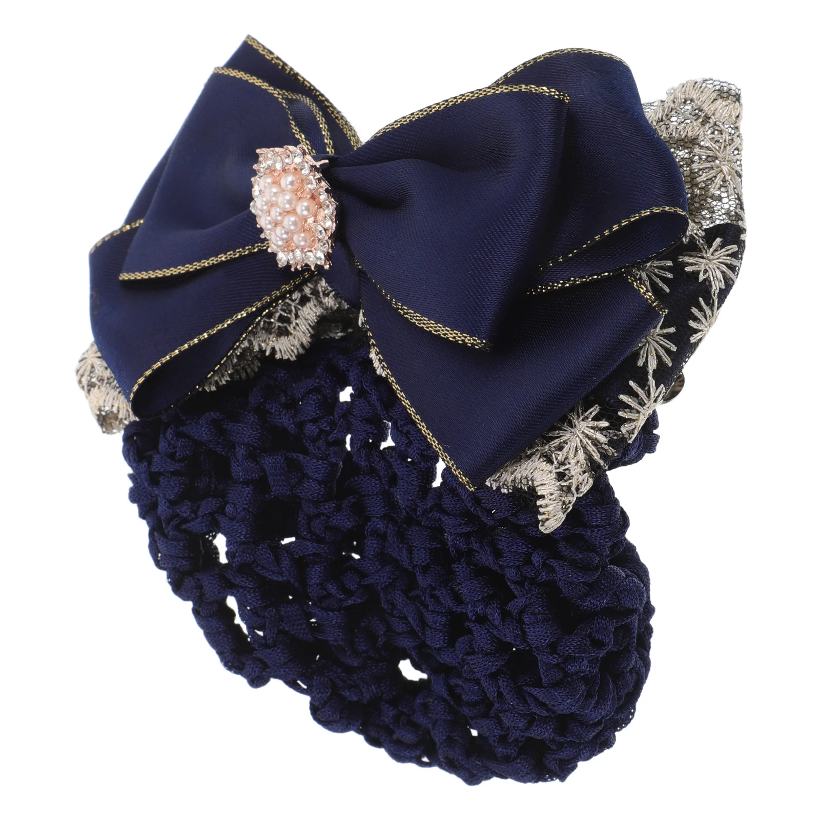 

Comfortable Professional Hair Bun Cover for Women Nurse Bowknot Hairnet Stylish Appearance Quick Styling