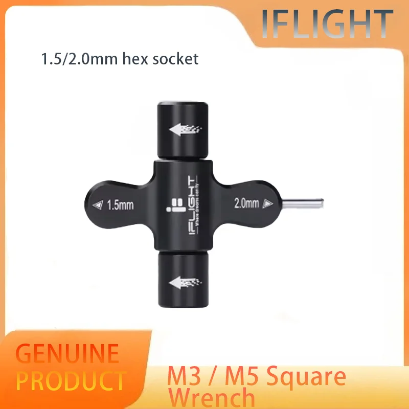 

iFlight M3 M5 Quad Wrench Built in One Way Bearing Tool Nut Screw Wrench Quick Release Propeller Motor Tool for FPV Drone