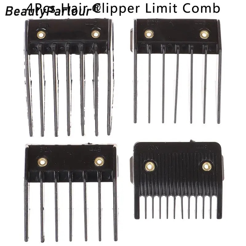 4Pcs Universal Cut Clipper Limit Comb Guide Attachment Size Barber Replacement