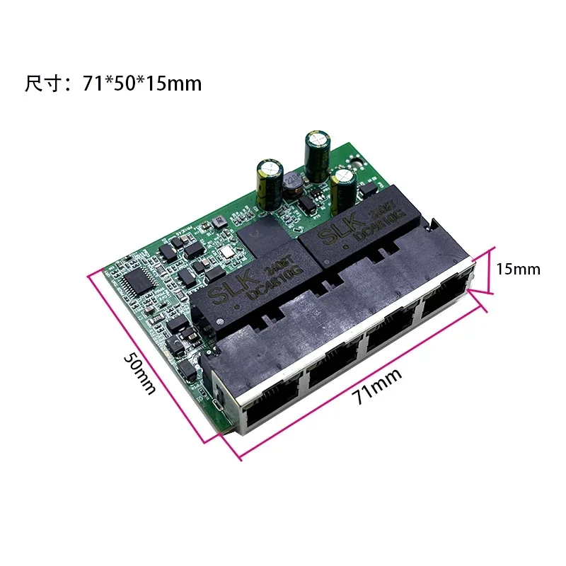 O repetidor POE de 1000 Mbps é dividido em três switches POE padrão passivo, repetidores VLAN, AP de monitoramento estendido