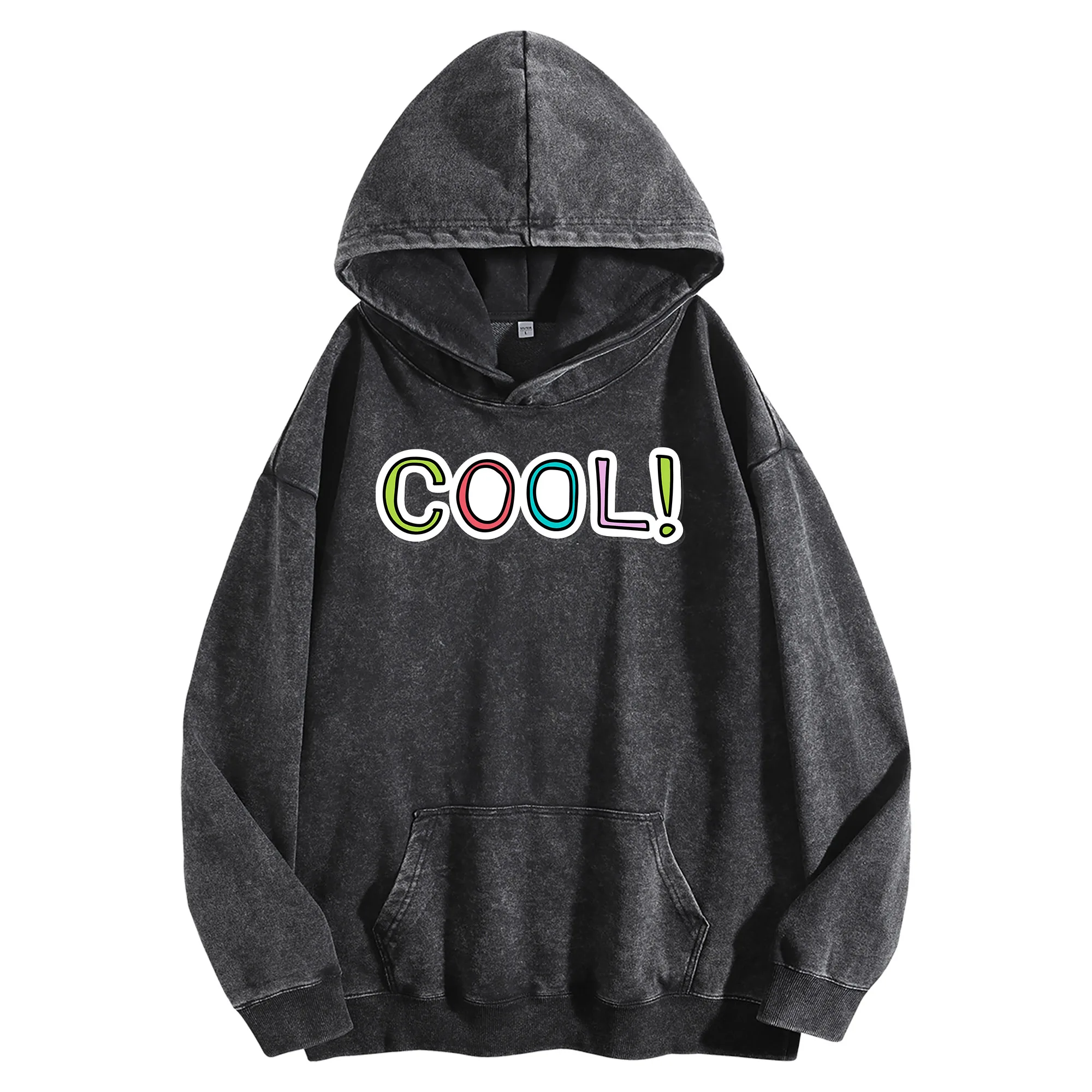 طباعة جرافيك رائعة 400G هوديي عتيق مغسول للجنسين بلوفر كبير الحجم ملابس الشارع مجموعة الخريف/الشتاء