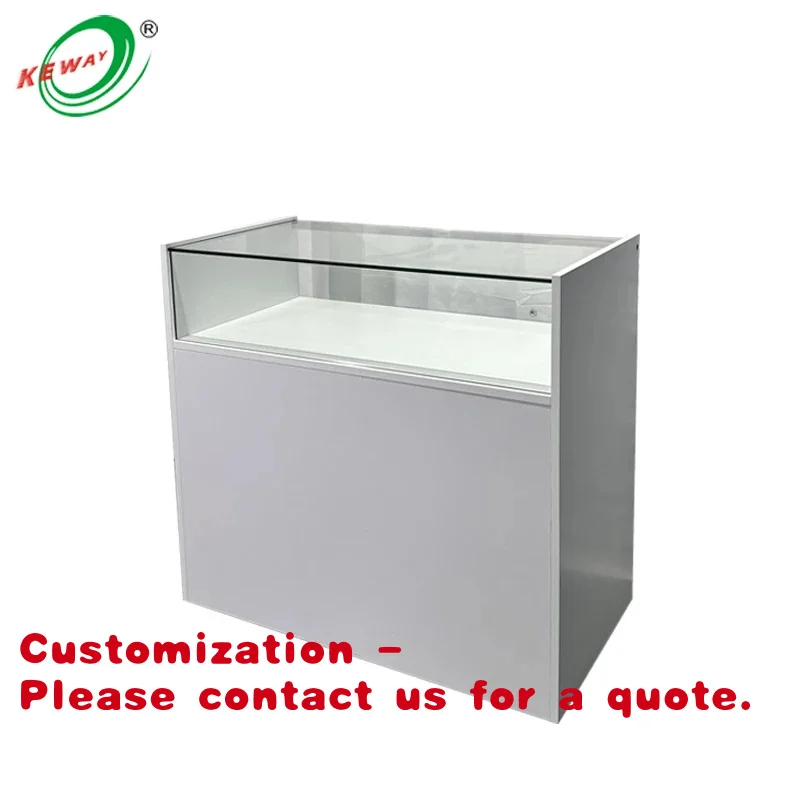 Customize.KEWAY Wooden Cash Register Wrap Counter Stand Reception Desk Retail Retail Display Checkout Cashier Counter
