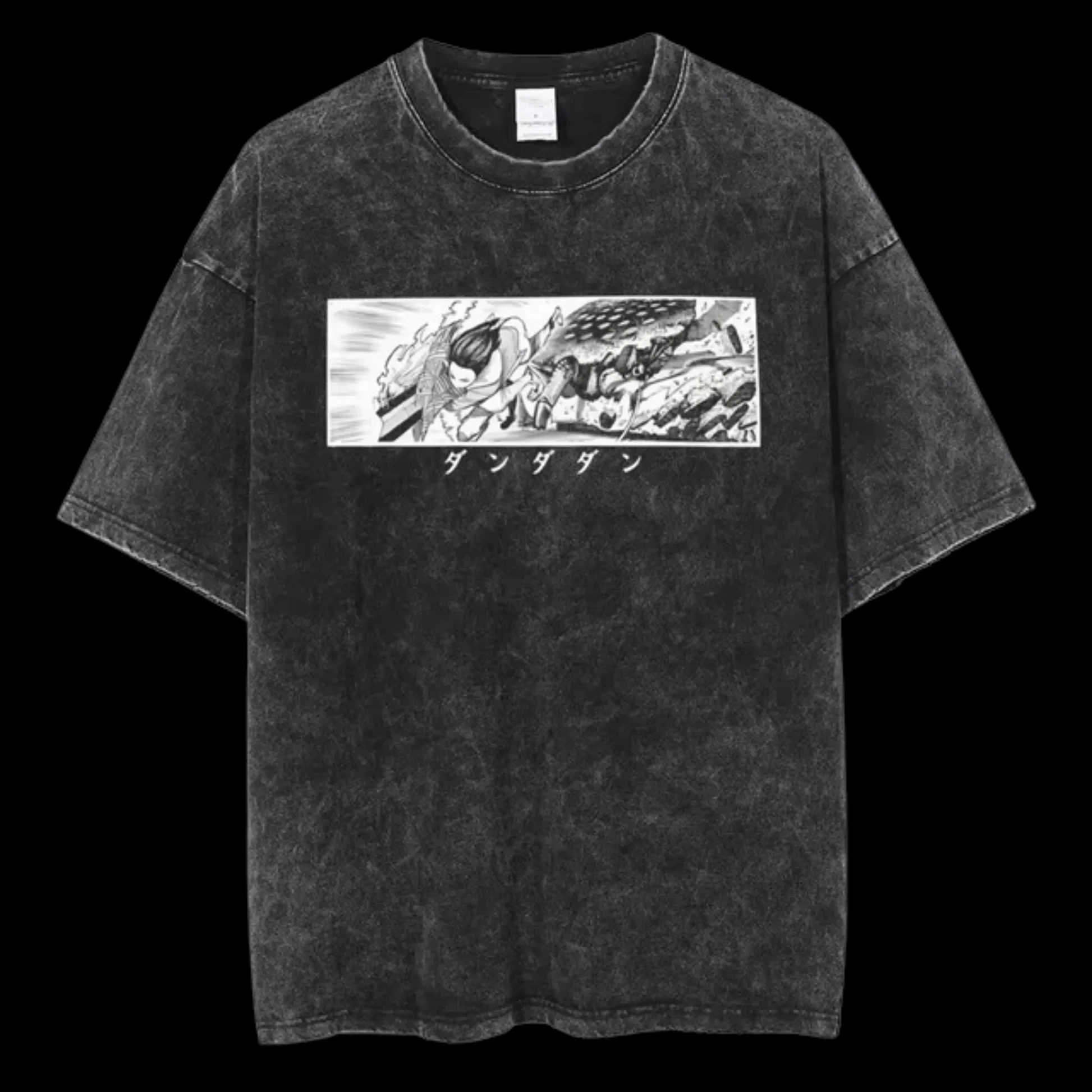 

Attack on Titan Armin Arlert Colossus Titan Monochrome Vintage Washed Anime Print T Shirt Men 2026 Summer Casual Streetwear