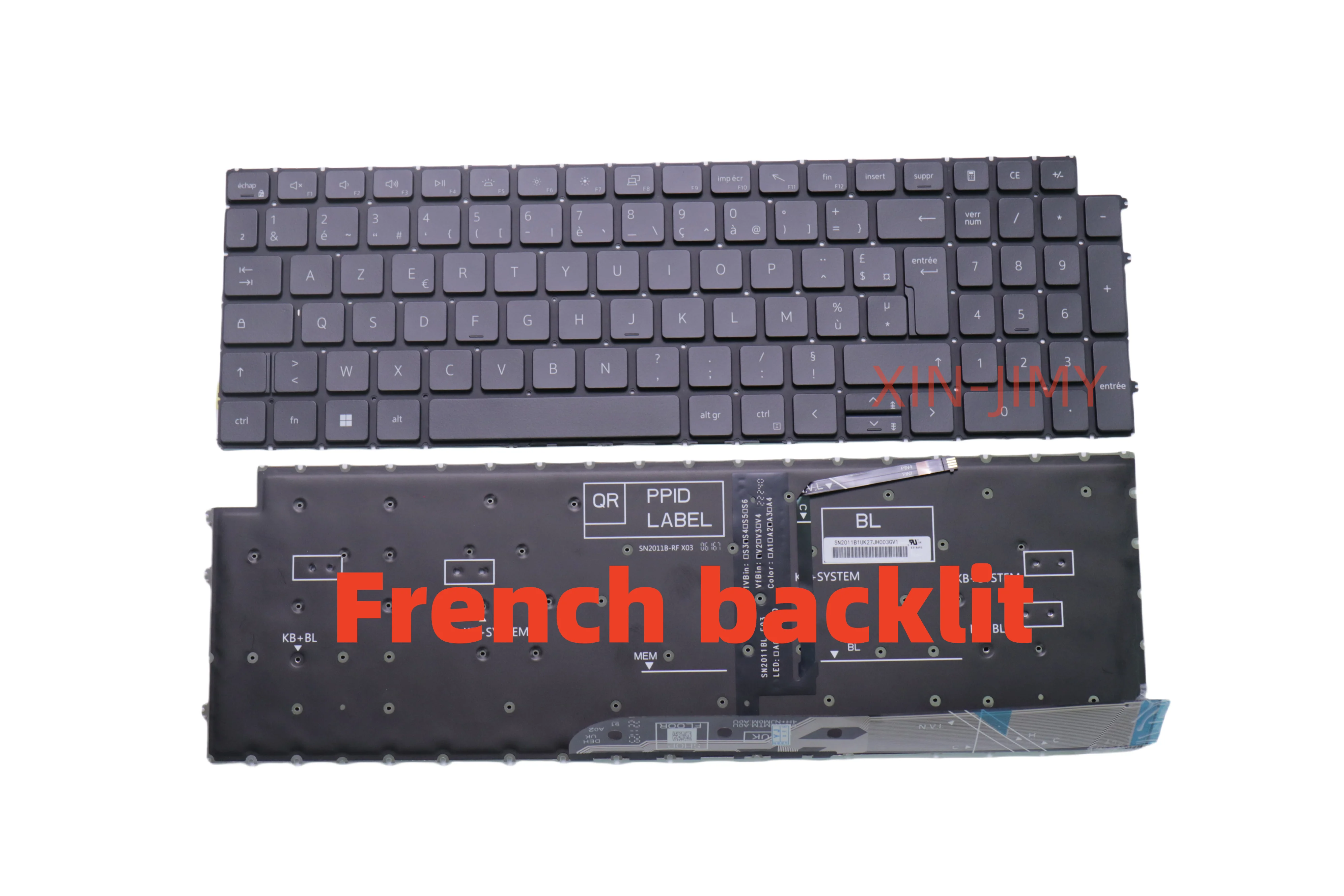 

Новая французская клавиатура для ноутбука Dell VOSTRO 3510 3511 3515 Inspiron15 5515 5510 7510 16 Plus 7610 2021, черная с Bakclit