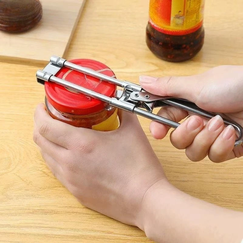 Manual Rotating Bottle Opener Anti-Slip Jar Lid Gripper Twist Cap Remover Kitchen Can Opening Gadget for All Bottle Caps