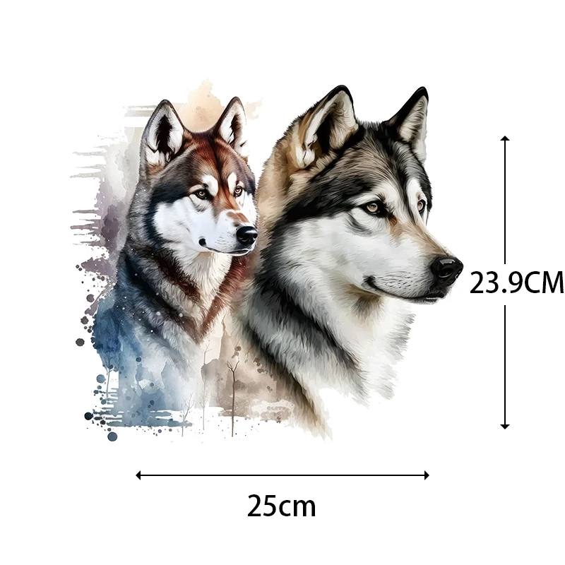 Heat transfer stickers Husky image styles men's and women's adult clothing iron hot stamping washable large-sized stickers