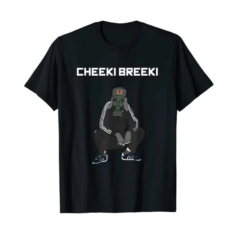 Funny Graphic Tee Tops Men Clothing Customized Products Cheeki Breeki - Gopnik Slav Style Gamer Stalker T-Shirt Humor oversized