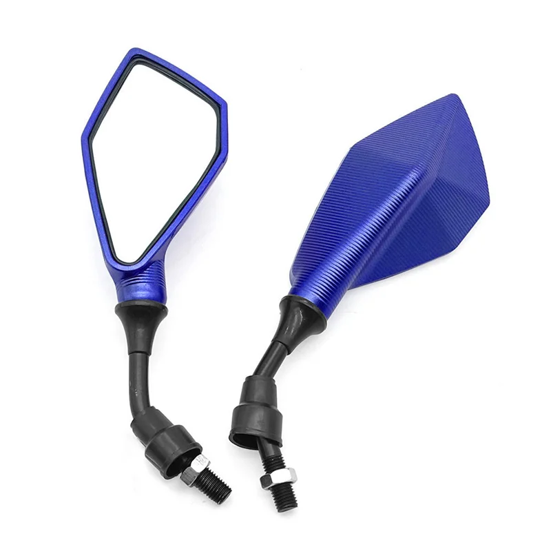 AliExpress Motorcycle Mirrors Blue M10 ABS Motorcycle Rearview Mirrors Scooter E-Bike ATV Dirt Bike Rear View Mirrors HD Side Mirror