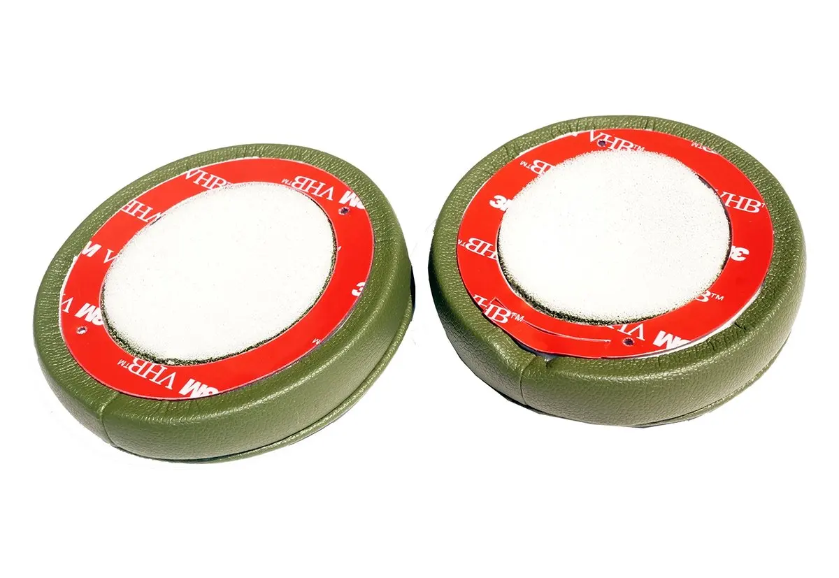 Амбушюры из пены с эффектом памяти-сменные детали совместимы с беспроводными/проводными наушниками Beats Solo 2,0/Solo (1 пара) (армейский зеленый)