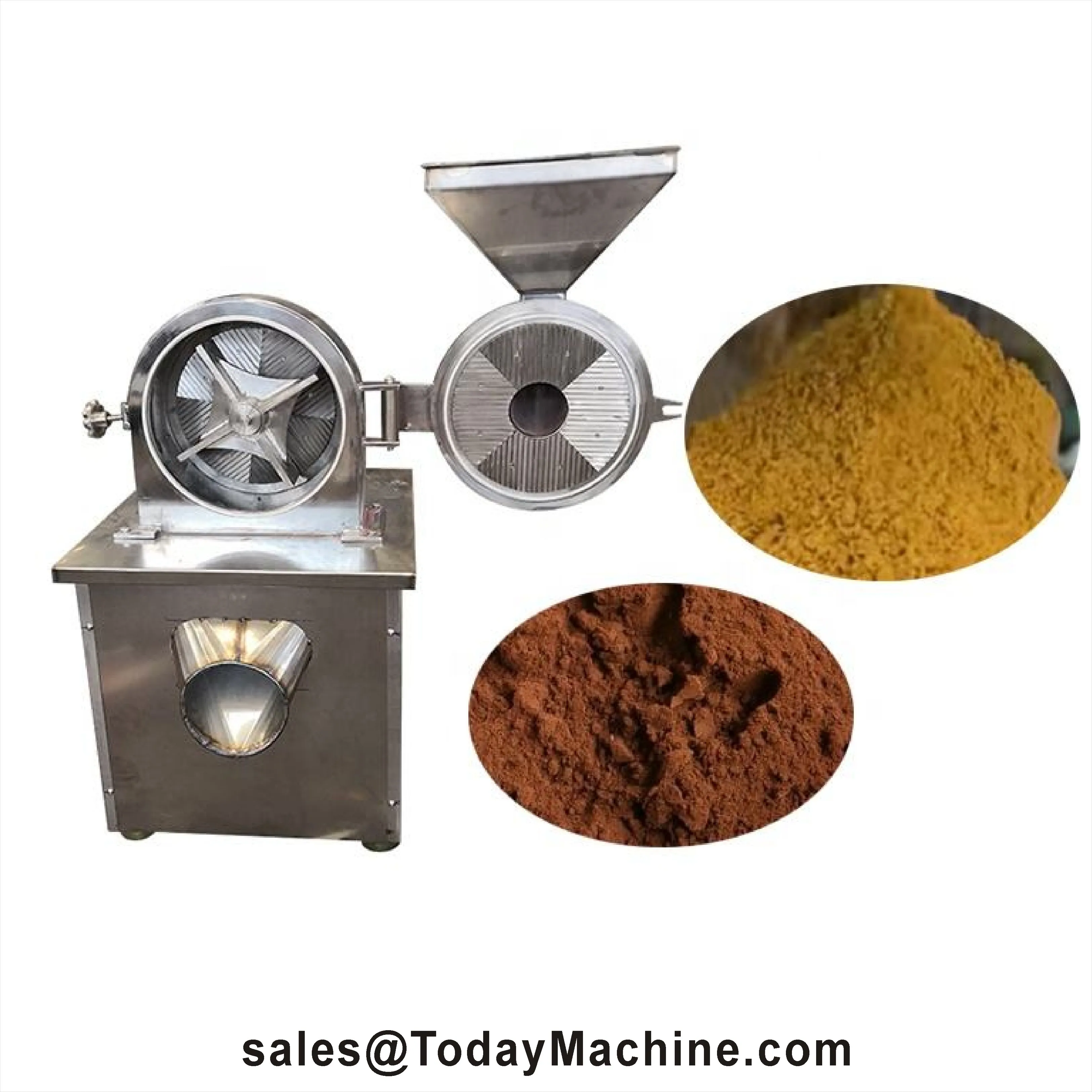 

Dry Spice Herb Ginger Turmeric Chilli Sugar Powder Grinding Grinder Machine with Dust Collector