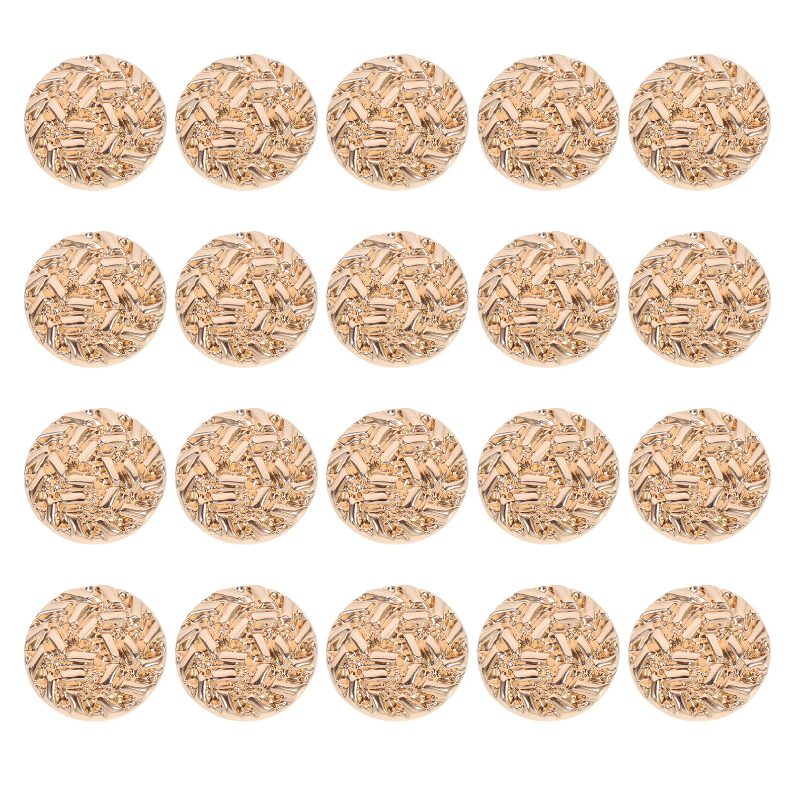 

20Pcs Smooth Round Hole Metal Buttons Elegant DIY Buttons for Sewing Shirt Coat Dress Upcycling Craft Decorations