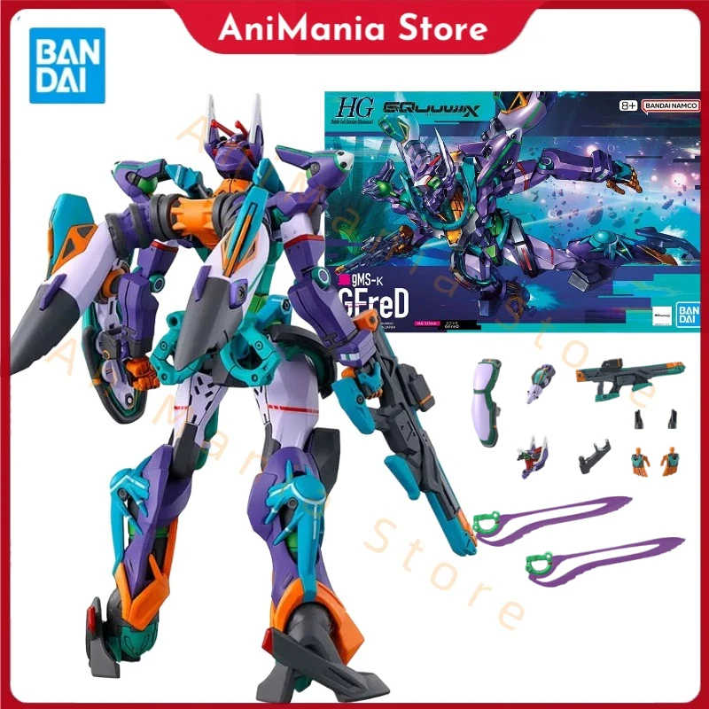 

Bandai Gundam Model Kit HG GQuuuuux Gfred Action Figure Gunpla Building Kit Gundam Collectibles Anime Figures Toys For Boys Gift