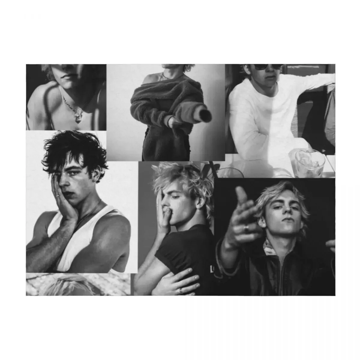 

Ross Lynch Collage Throw Blanket Furrys Quilt Thermals For Travel Winter beds Blankets