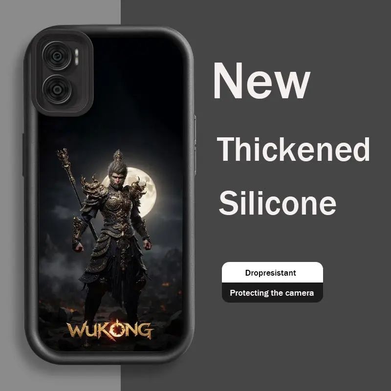 E22 WUKONG Silicone Phone Case For Motorola Moto E40 E32 E30 E22i E22 E13 Shockproof Protection Back Cover